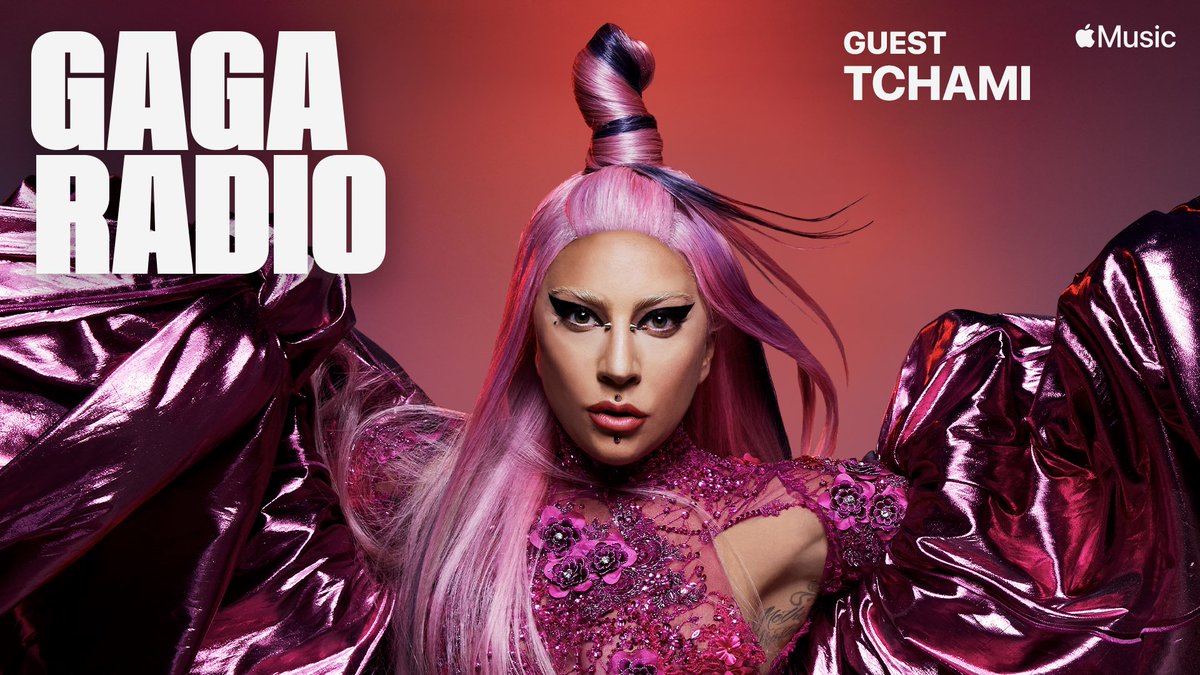 ladygaga's tweet photo. The final episode of #GAGARADIO with special guest @iamTchami airs tomorrow at 11am PT on @applemusic 🔊💓 https://t.co/TyoR7EFGZb https://t.co/wqjJJdyg9c