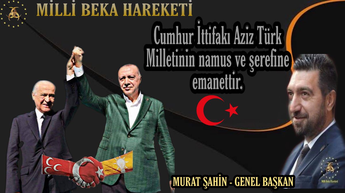 Devlet Başkanımız Sn. Recep Tayyip Erdoğan beyefendi ve Devlet Beyimiz Sn Bahçeli’nin dik duruşu Büyük Türk Milleti’nin dik duruşudur.

VAKİT MİLLİ BEKA VAKTİDİR.

TEK YOL ŞEHADET 🇹🇷☝️
<a href="/RTErdogan/">Recep Tayyip Erdoğan</a> 
<a href="/dbdevletbahceli/">Devlet Bahçeli</a> 
<a href="/muratsahin2023/">Murat Şahin</a> 
<a href="/millibeka/">MİLLİ BEKA HAREKETİ 🇹🇷</a>