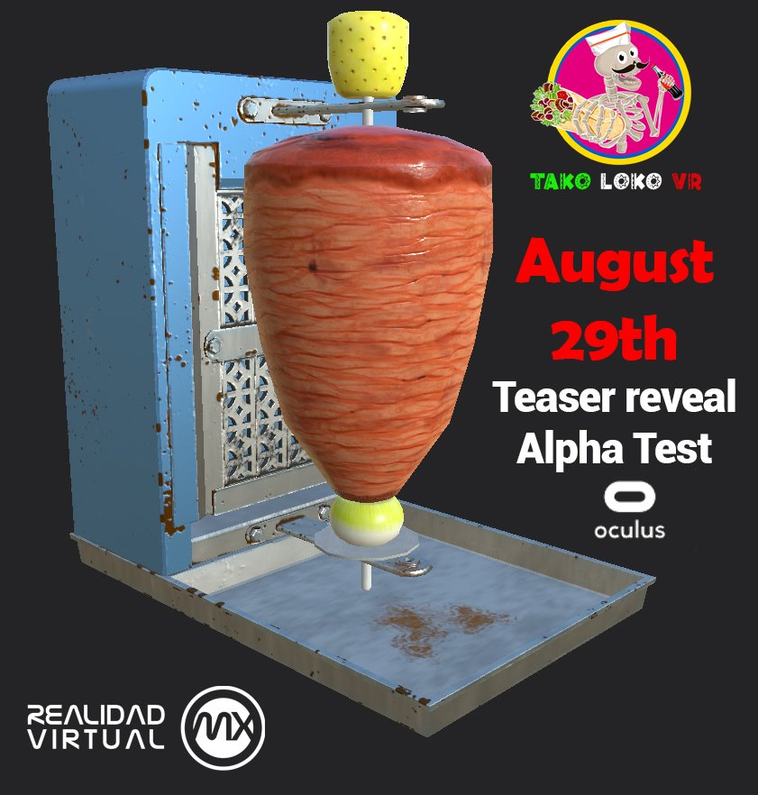 RealiVirtual_MX's tweet image. Tacos are still being prepared. Two more days so you can be an alpha tester and help us improve the game for final version! More details coming soon! #takolokovr #virtualreality #videogame #videojuego #vr @NathieVR @VR_Rosie  @RtoVR  @UploadVR @realovirtualcom  @vr_oasis