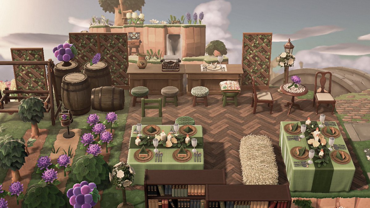 ellenscrossing's tweet image. drink with a view anyone? 🍷

#acnh #animalcrossing