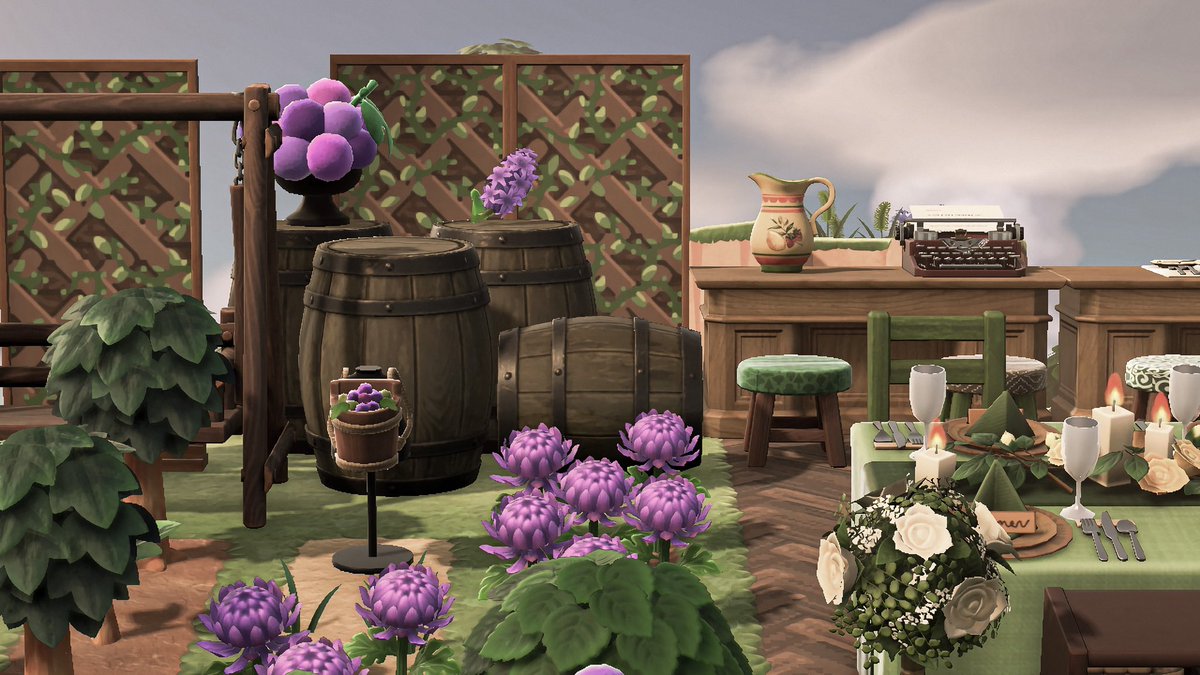 ellenscrossing's tweet image. drink with a view anyone? 🍷

#acnh #animalcrossing