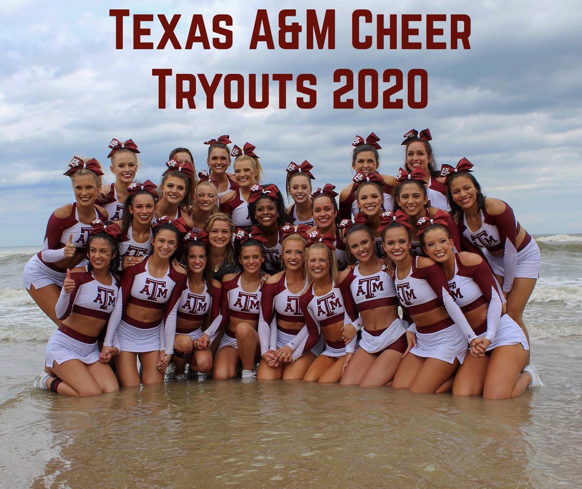 TAMUCheerSquad's tweet photo. Head over to our Instagram &amp; Facebook pages for more information on this season’s tryouts! We hope to see you soon!👍🏼 #PMRTME https://t.co/WW0iB87EuQ