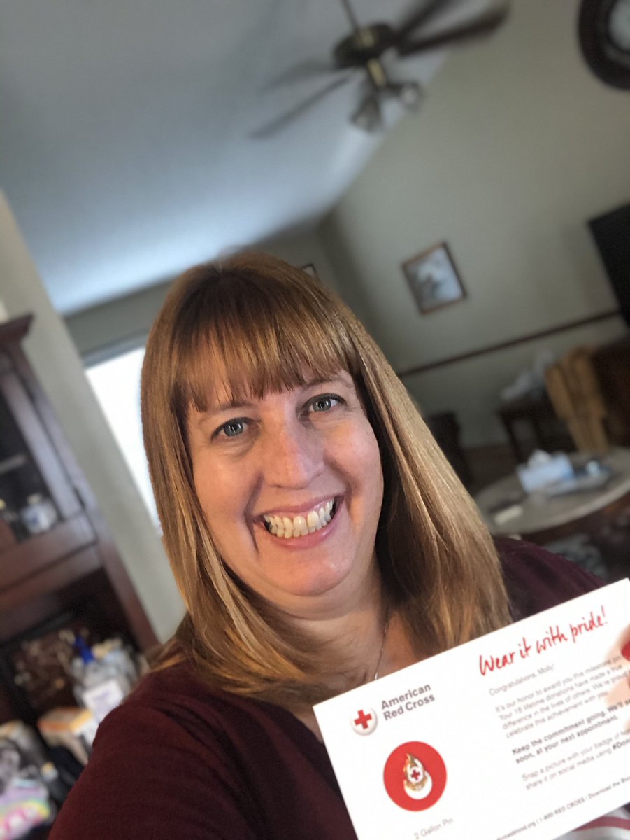 Proud to get my 2 gallon pin today from the American Red Cross #DonorForLife