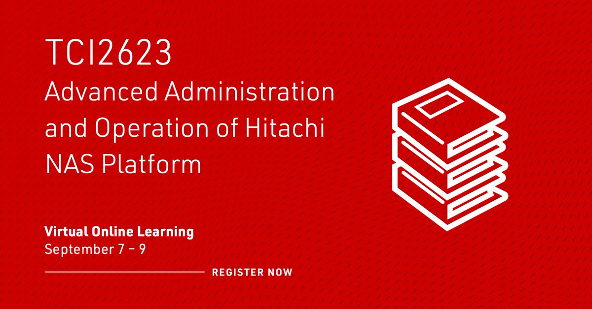 LearnHitachi's tweet photo. Gain general storage guidelines knowledge as well as Hitachi Dynamic Provisioning (HDP) and best practices when using the Hitachi NAS Platform (HNAS) system. #LearnHitachi https://t.co/w7DRnvbSny https://t.co/lR3EY3EZT1