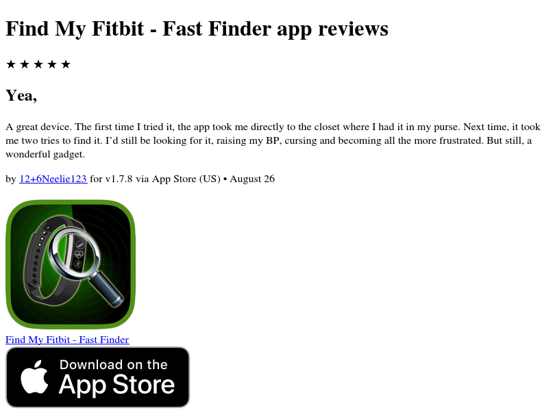 findmyfitbit's tweet photo. "A great device.  The first time I tried it, the app took me directly to the closet wher..." https://t.co/fUwDozGeJT https://t.co/hWq5tBTZzO https://t.co/I8eIqZSqIb