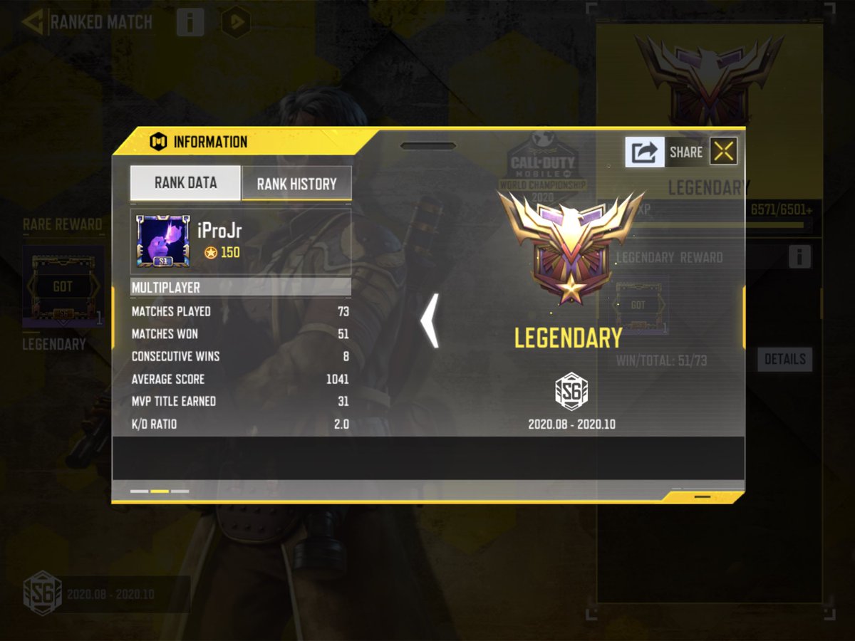 RealProJr's tweet image. 6 Time Legendary Player 💪🔥