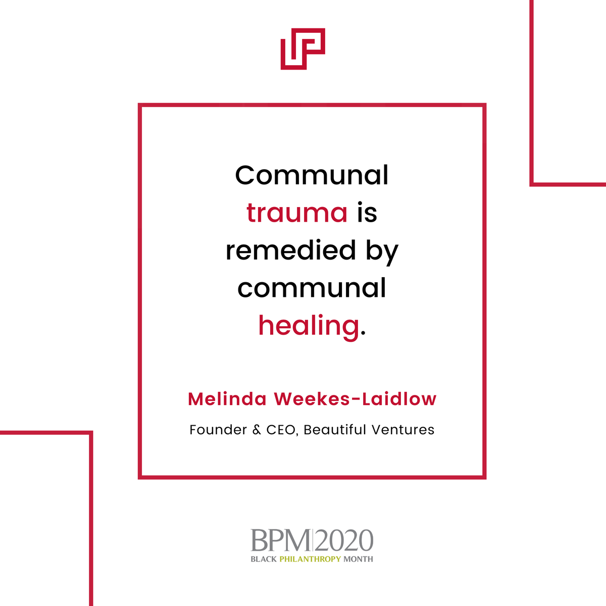 UnbxdPhilanth's tweet photo. @MelindaWeekes emphasizing what's needed as a community! Our trauma can only be healed through community! #UnboundTalks #BPM2020 https://t.co/MPQp1ZN388