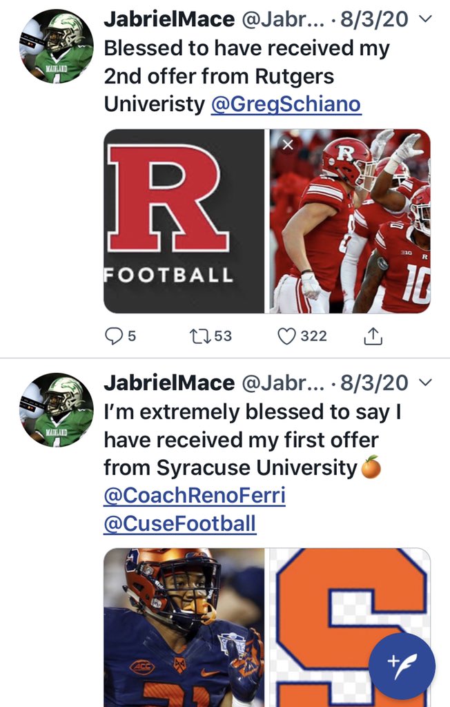 spsSTRONG's tweet photo. #AlumniAlert #SPSstrong @JabrielMace and the offers start coming in for this awesome athlete and amazing student!! So proud! 🙌 https://t.co/ASWd8aYDUl