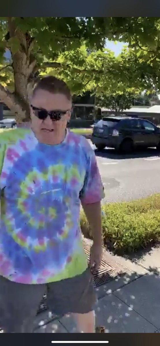 Meanwhile tie dye guy was completely incensed at D, a WOC, that she was yelling at him to get off the man, about his response being completely inappropriate and the man was obviously in crisis. He became enraged at her, got in her face (unmasked), yelling & cursing, etc >>>