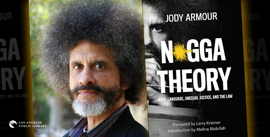 Photo of Armour and the cover of his book "N*gga Theory"