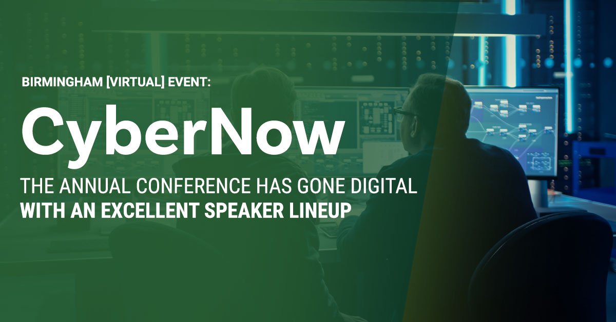 Next week! Birmingham, the annual #CyberNow Summit is digital. Register to attend the Southeast's premier gathering for #cybersecurity professionals bit.ly/3gzwUTA