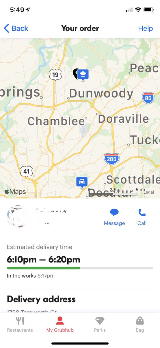 Grubhub must be short on drivers to pick a driver that is 20 miles away.