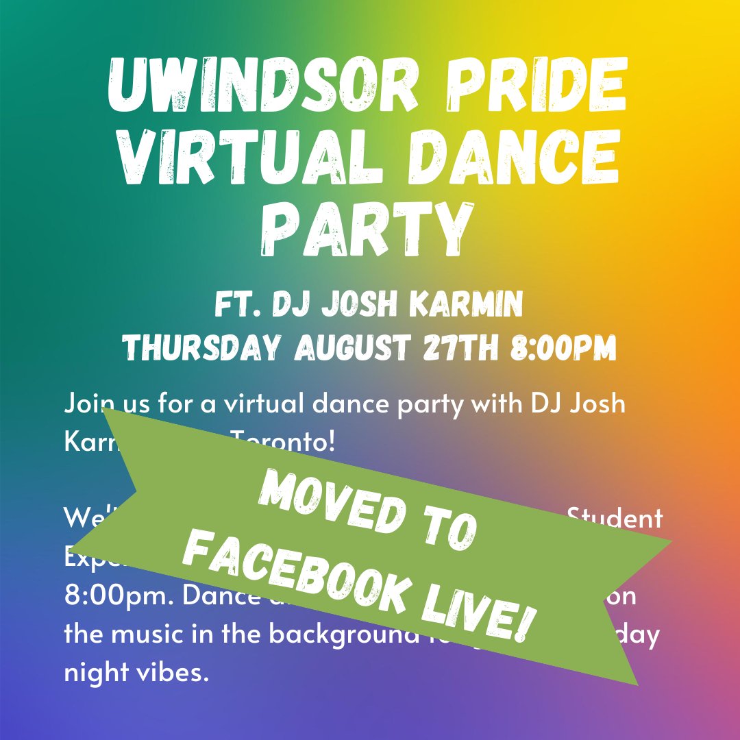 Hey Lancers 👋Tonights Virtual Dance Party with DJ Josh Karmin will now be on Facebook Live!