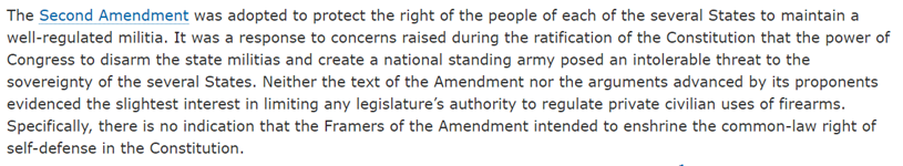 9/ But what about the 2nd amendment? Well, read it. That part about a well regulated militia wasn't there accidentally. And then read Justice Stevens' excellent dissent in the Heller case.  https://www.law.cornell.edu/supct/html/07-290.ZD.html