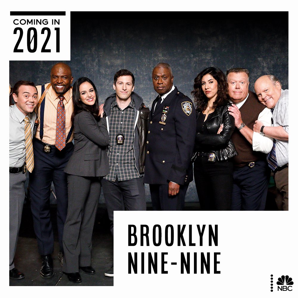 We’re back... in 2021 that is. 😏 #Brooklyn99 returns to <a href="/nbc/">NBC Entertainment</a> in the new year!