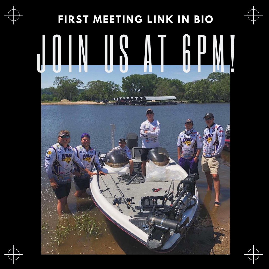 uni_fishing's tweet photo. It’s finally here! The first meeting of the year! If you are a UNI, Hawkeye, or Allen student- hit the link in our bio and join the club at 6! https://t.co/icOgcWDu2G