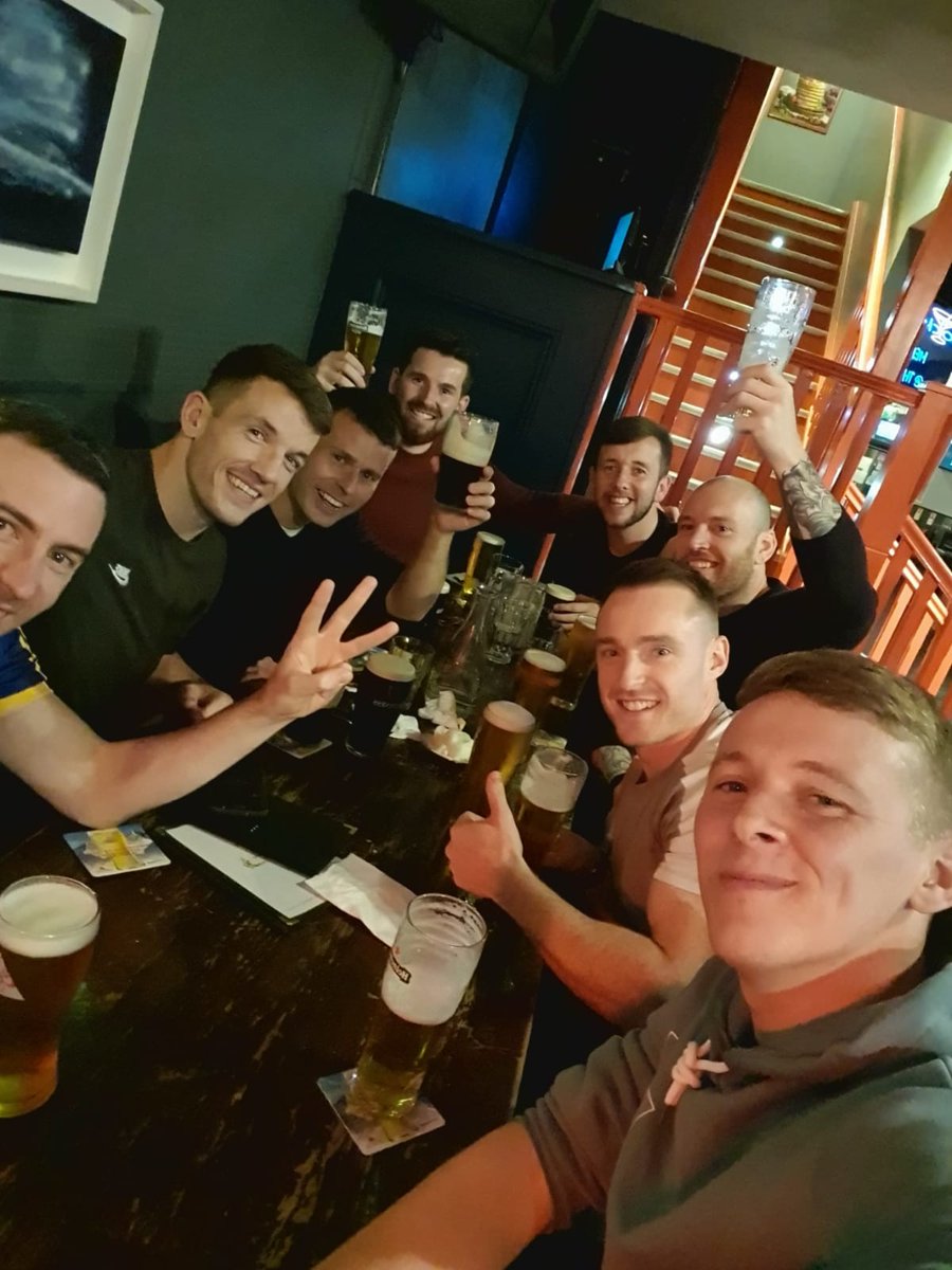 A substantial meal was had celebrating 3 in a row!! ⚽🥁🥇