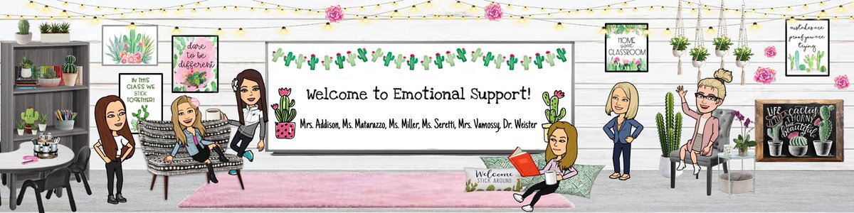 Our #MontourElementary Emotional Support #Bitmoji virtual classroom to match this year’s traditional classroom! 🌵🌸 #backtoschool #MontourProud <a href="/MontourSD/">Montour School District</a>