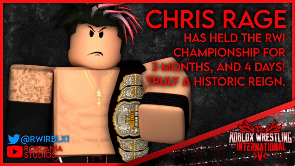 RWIRBLX1's tweet photo. CHRIS RAGE AS RWI CHAMPION:
HE HAS HELD THE CHAMPIONSHIP FOR 3 MONTHS AND 4 DAYS, ONE OF THE LONGEST REIGNING. WILL @OmniUltimaya DEFEAT CHRIS RAGE AT #RWIStarrcade?
See you all Saturday, 6:30 PM ET!
#RWI2020 #KNOCKOUT2020 https://t.co/YCFDOOraW3