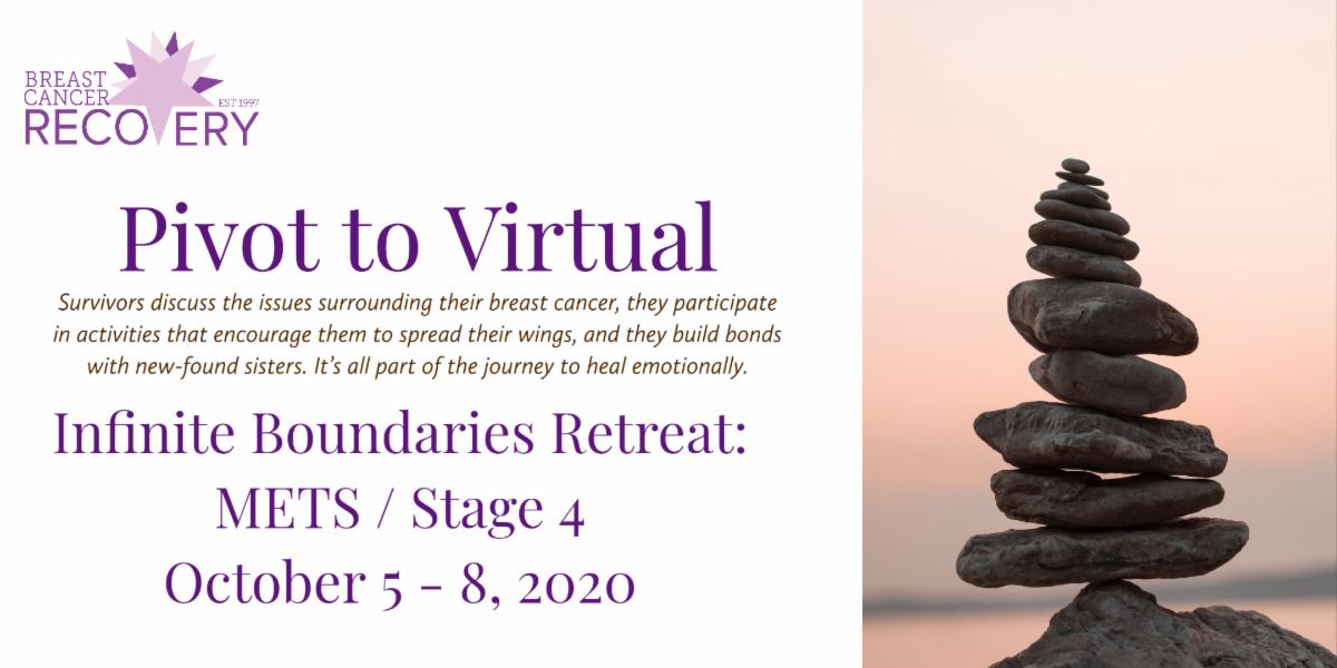 bcrecovery's tweet photo. Infinite Boundaries Retreat: Virtual Metastatic / Stage 4 Registration Open https://t.co/mOuEm7DSYG https://t.co/GdMiTCnJ4b
