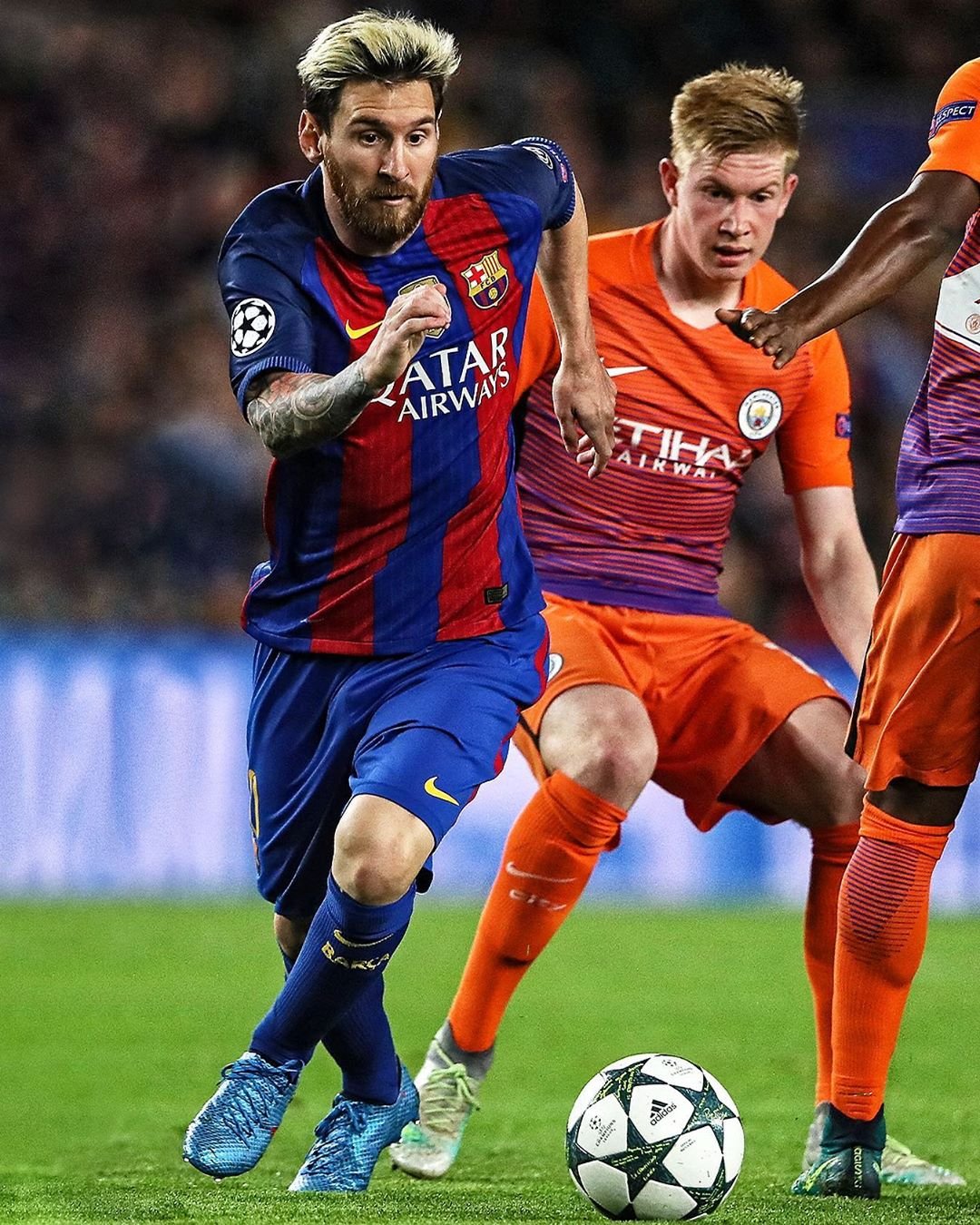 Lionel Messi saat berhadapan dengan Man City di Liga Champions beberapa musim lalu