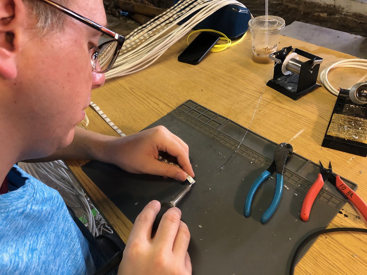 Who is excited for tomorrow? <a href="/FactoryObscura/">Factory Obscura</a> has been working on a new mobile light and sound experience! Downtown Starlight debuts at the Night Market at <a href="/ScissortailPark/">Scissortail Park</a> this Friday. #microkc