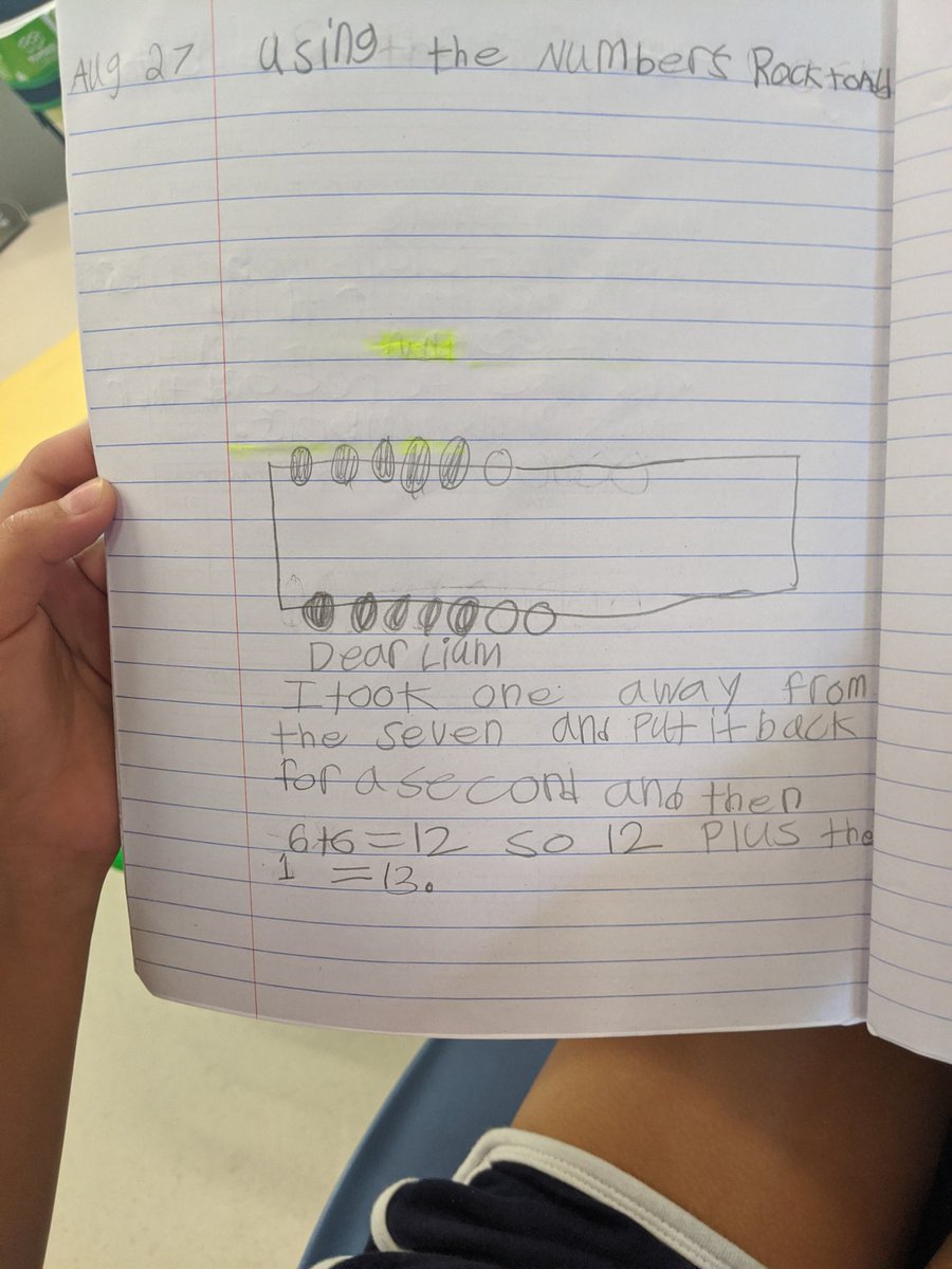 Check these awesome journal entries <a href="/D28Northbrook/">Northbrook D28</a> @WestmoorD28 explaining how you can be strategic using the #mathrack to decompose addition facts. Thank you <a href="/MLCmath/">The Math Learning Center</a> for the great lesson with <a href="/rubeldanielle/">Danielle Rubel</a>