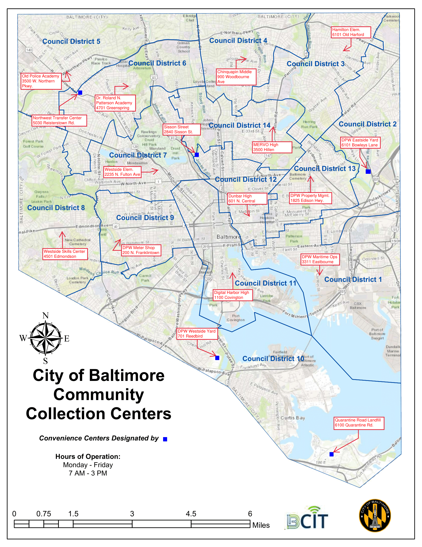 Baltimore City Council District Map Baltimoredpw On Twitter: "Head Over To Dpw's Facebook Page Where We Will  Announce The Sw Continuity Of Service Plan." / Twitter