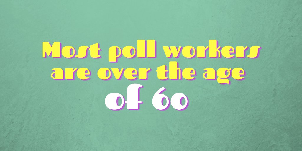 Millennials: Many poll workers are 60+ and at higher risk of contracting COVID-19. We need a new generation of poll workers to fully staff polling places, detect voting issues, and protect everyone’s right to vote. Sign up:  https://www.powerthepolls.org/azadvocacy 