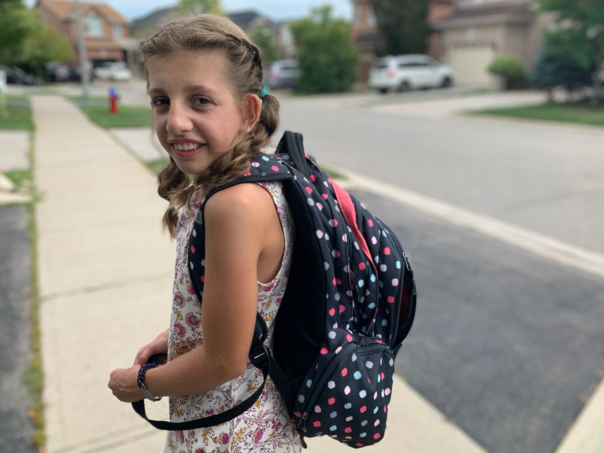 Meet Avery Thornbury, who will start Grade 9 this fall. She's a special needs student. Her mom tells me she's works at the level of a Grade 2 student. She's been excited about going back to school for months.