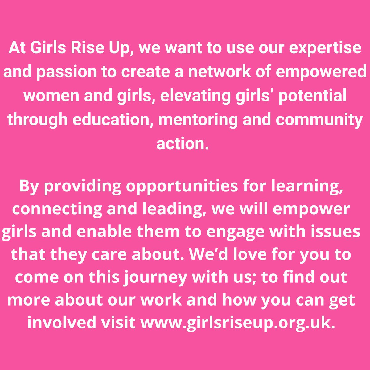 _girlsriseup's tweet photo. INTRODUCING: 
GIRLS RISE UP 
We are so proud to share with you the journey that we have been on and our next chapter. 
Please spread the word, show some love and RISE with us....
https://t.co/7sQDC0wLoD https://t.co/if91mfEXjH