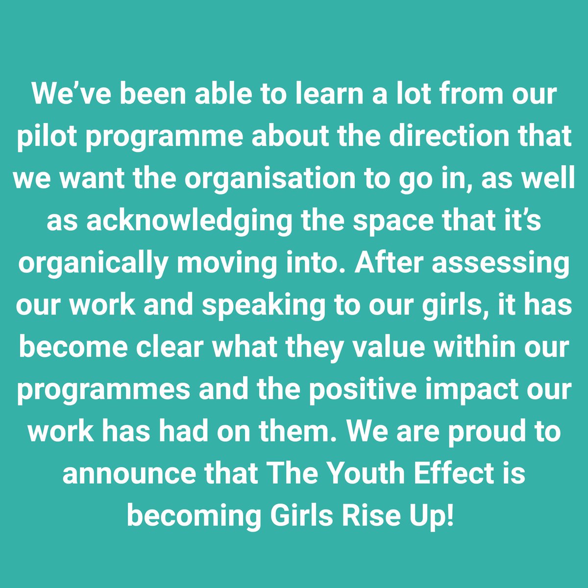 _girlsriseup's tweet photo. INTRODUCING: 
GIRLS RISE UP 
We are so proud to share with you the journey that we have been on and our next chapter. 
Please spread the word, show some love and RISE with us....
https://t.co/7sQDC0wLoD https://t.co/if91mfEXjH
