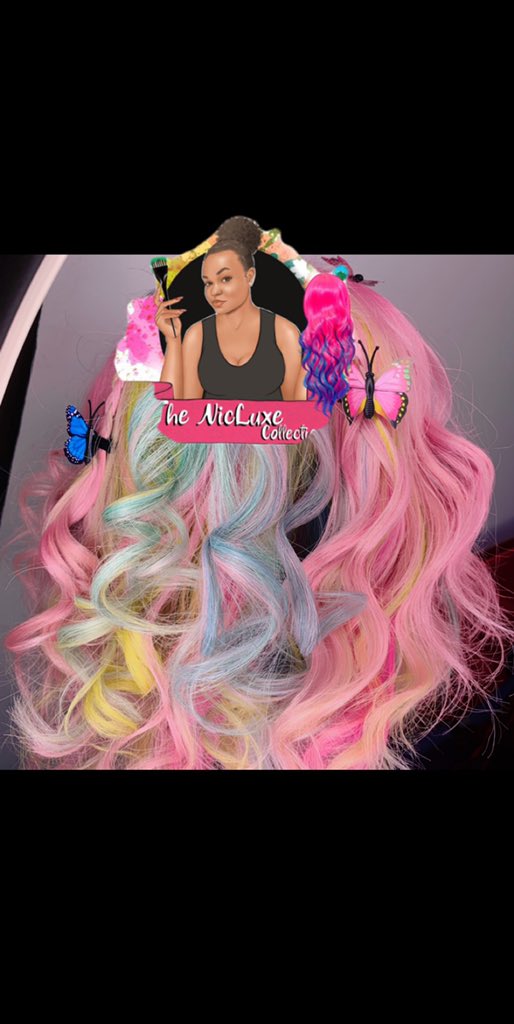 LuxeNic's tweet photo. 🧚🏽‍♀️ Fairy Wig 🧚‍♂️ 
#customwig #BlackOwned #BlackOwnedBusiness #colorfulhair #pinkhair #wigs #BLACKPINK https://t.co/nZXU1xNGsd