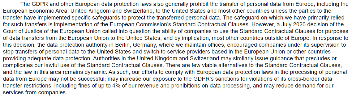 This affects everyone:"[...] the data protection authority in Berlin, encouraged companies under its supervision to stop transfers of personal data to the United States and switch to service providers based in the EU or other countries providing adequate data protection."