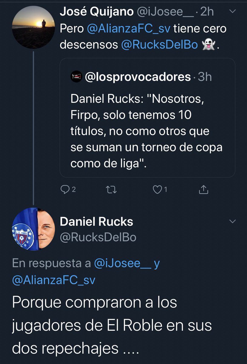 ¡ EL TROMPUDO !
😱 • Fuertes acusaciones de el Chele <a href="/RucksDelBo/">Daniel Rucks</a> miembro de la Junta Directiva de <a href="/firpo_oficial/">Club Deportivo Luis Ángel Firpo</a> quien acusa a <a href="/AlianzaFC_sv/">Alianza Fútbol Club</a> de haber comprado a jugadores de el Roble para evitar el descenso en la temporada 2008/2009 | 🐂🥊🐘