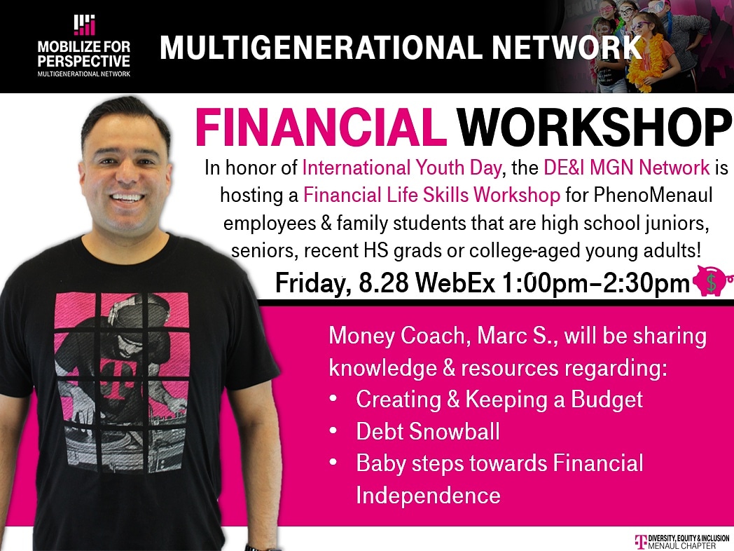 team505menaul's tweet image. Cha Ching! This one is going to be good! Money Coach &amp;amp; Executive Response Manager Marc S. will show us how to be more financially independent! 💲 #MobilizeForPerspective #MGN #BeYou