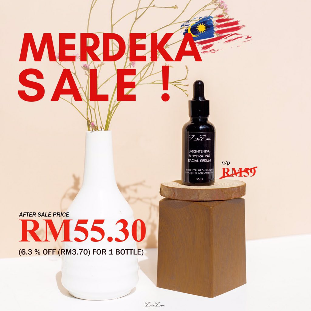 skinopedia's tweet photo. Ramai dah kan yg tahu ZARZOU SERUM TGH MERDEKA SALE?? 😍 dah tu tunggu apa lg cepat grab dgn aten sebabbbbbbb.... aten nk share bnda menarik untuk korang? Sapa yg purchase dgn aten akan dapat shopee shop voucher RM5. Korang blh terus tebus utk purchase zarzou 😍😍😍🥰 https://t.co/VKWr6AmAnq