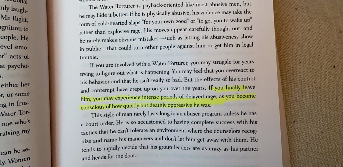 The Water Torturer can cause you to react in ways that allow them to claim you’re the abusive one. In part, because their tactics are so subtle.And friends/family may also think you’re the agitator b/c of The Water Torturer’s ability to appear calm around others.