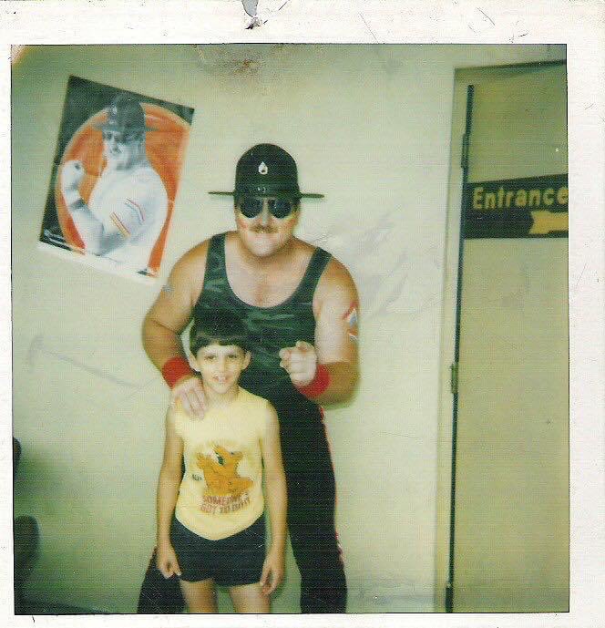   Happy birthday to your brother and here s a picture of me and Sgt. Slaughter. 
