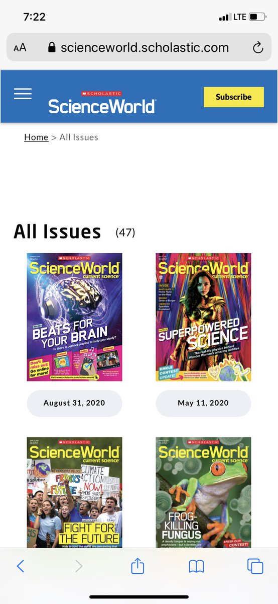 dizzytwist07's tweet photo. Any teachers have access to the online Scholastic Science World Magazine for August that they’d want to share with us?? Em & Harry made the front cover and a 2 page spread! I can’t wait to get the actual copy!!! Signed, one over the moon, proud mom! 🥰 #SaveTheEars #EarSavers https://t.co/guevrXir3V