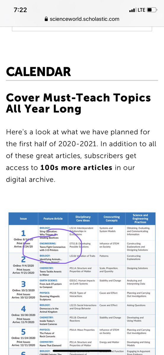 dizzytwist07's tweet photo. Any teachers have access to the online Scholastic Science World Magazine for August that they’d want to share with us?? Em & Harry made the front cover and a 2 page spread! I can’t wait to get the actual copy!!! Signed, one over the moon, proud mom! 🥰 #SaveTheEars #EarSavers https://t.co/guevrXir3V