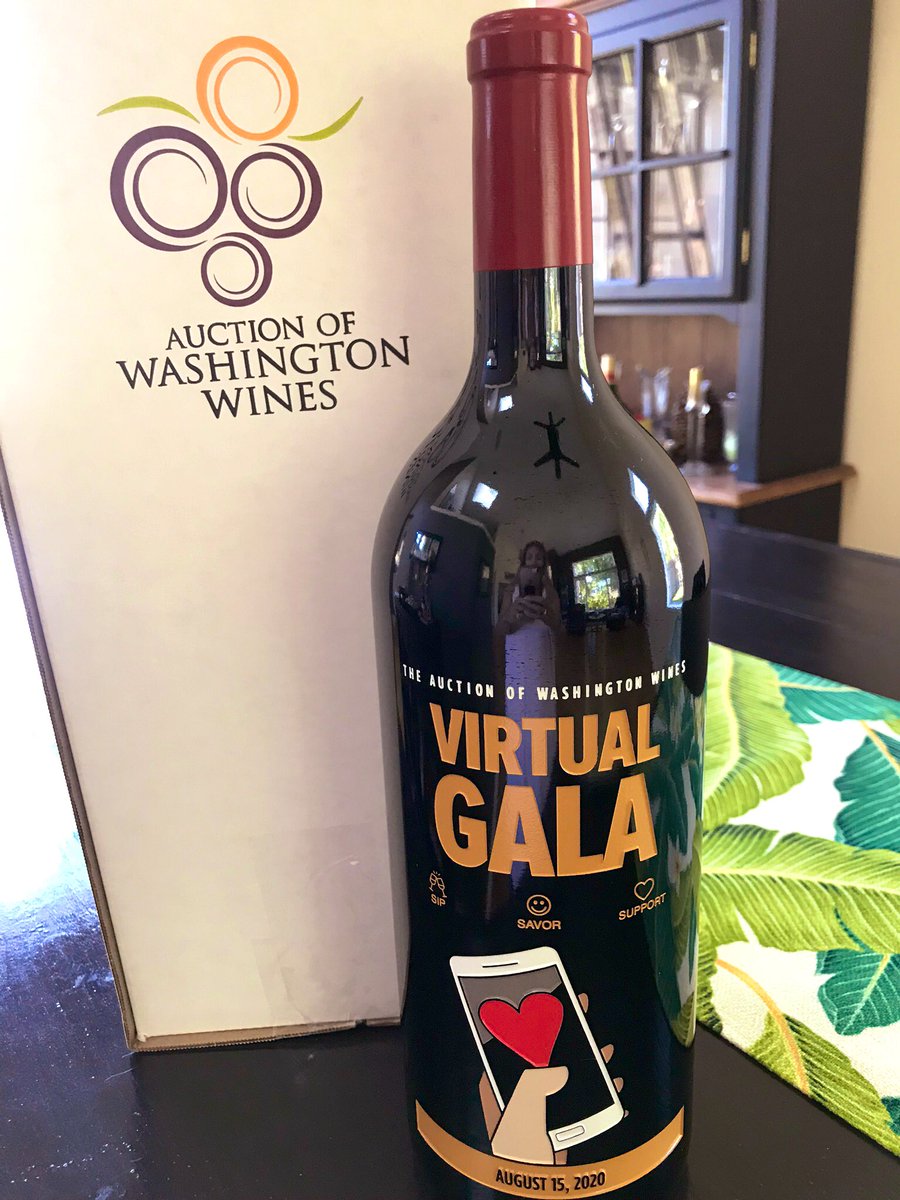 KeriSue's tweet photo. It’s for the kids (Children’s) and the Cougs (WSU Viticulture and Enology). Plus, “I needed it for my memories!” This is what I tell my family about any necessary memorabilia or photo ops. 🍷❤️#WAwine #DrinkforWA https://t.co/fBNbDHO75W