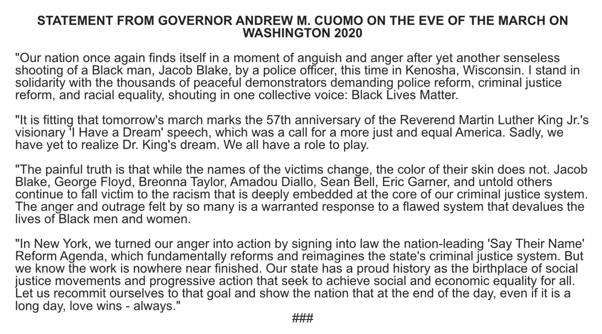 Archive: Governor Andrew Cuomo tweet media