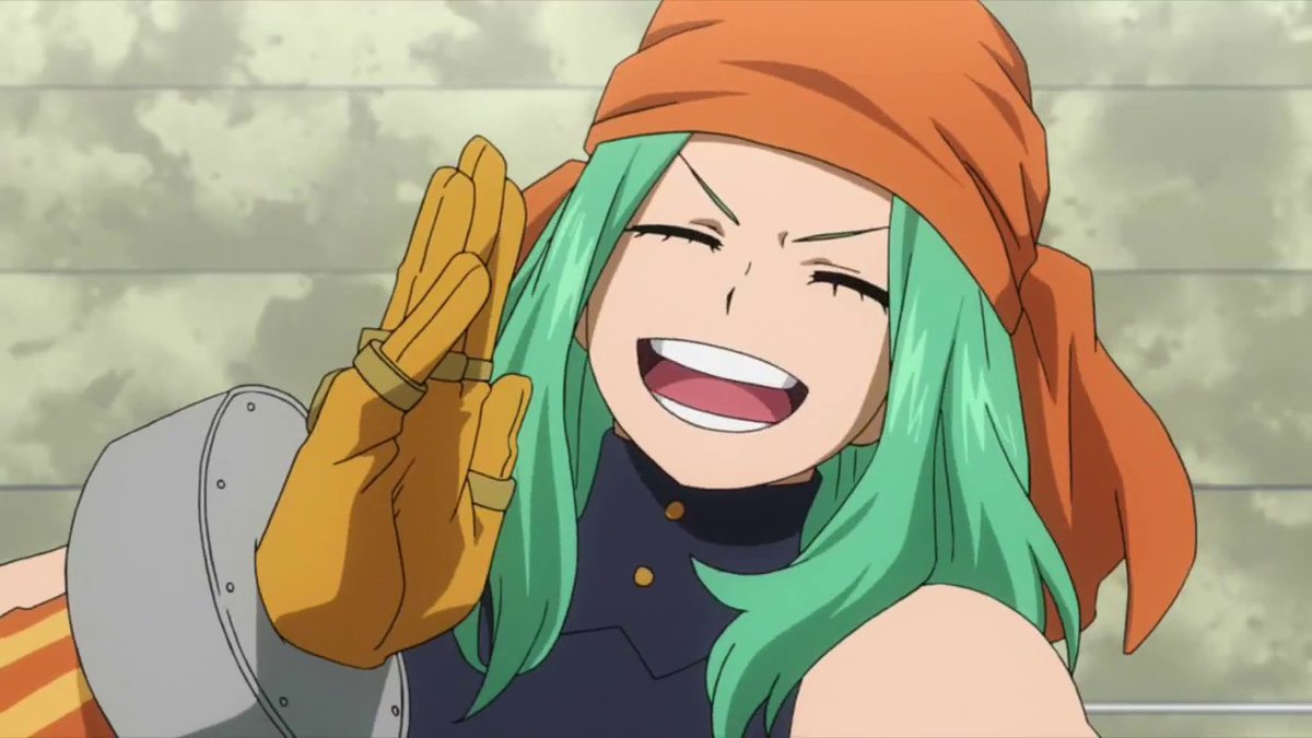 Ms. Joke, aka Emi FukukadoShe doesn't get a whole lot of time to spend in MHA, but I remember loving her immediately when I first came across her in the manga. I was super happy to see her get adapted, and I love her interactions with Aizawa.