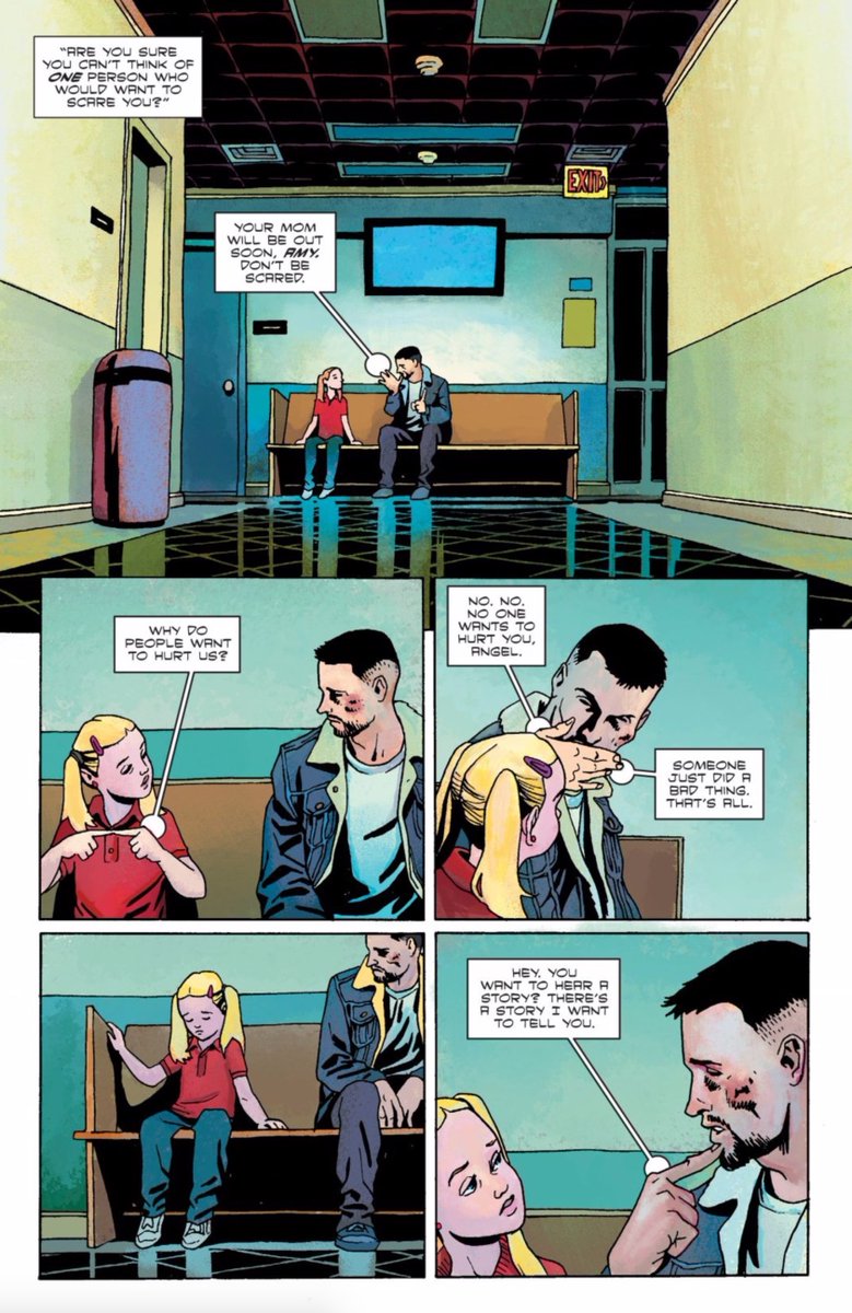 Leo and Dean worked together on PUNISHER MAX, one of the best longform comics ever. Reuniting them on an LA neo-noir was a goal I was determined to realize because I couldn't un-see it in my head. Pat innovated a brilliant way to depict sign language in comics. Beautiful book.