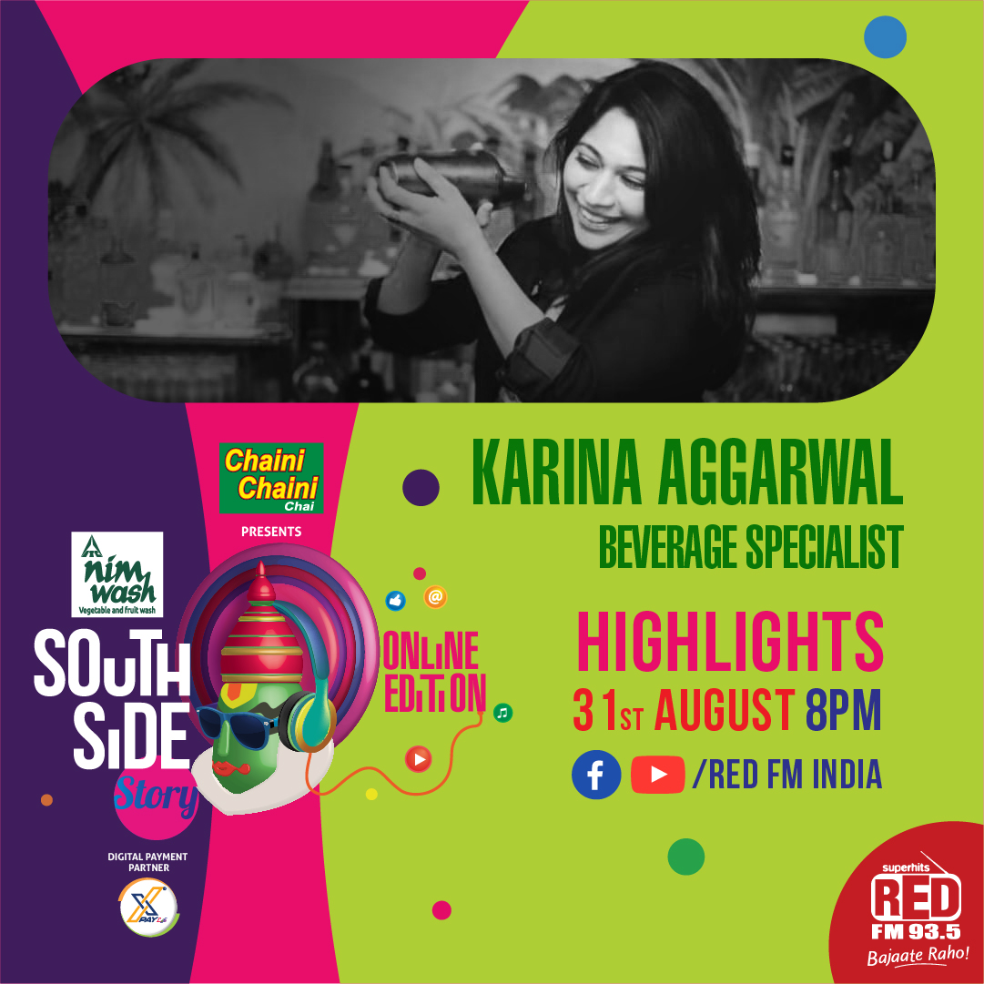RedFMIndia (@redfmindia) on Twitter photo Hey! Are you ready to enjoy a fantabulous Master Class on drinks with a pinch of south?? Join <a href="/Giggle_water/">Karina Aggarwal</a> at highlights of #ITCNimwash South Side Story on 31st August, 8 PM on Red FM India Facebook & YouTube. See you there! Hey! Are you ready to enjoy a fantabulous Master Class on drinks with a pinch of south?? Join <a href="/Giggle_water/">Karina Aggarwal</a> at highlights of #ITCNimwash South Side Story on 31st August, 8 PM on Red FM India Facebook & YouTube. See you there!