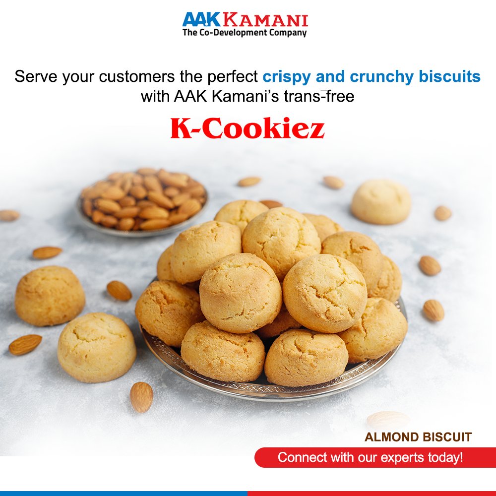 AAKIndiaCo's tweet image. Bake the perfect biscuit with our technical experts and make tea time memorable for your customers.
To Co-Develop innovative recipes with us, visit: aakkamani.com/recipes.aspx#p… or connect with our experts on 18002666363.
#AAKKamani #TheCoDevelopmentCompany 
#TheValueAddingPartnership