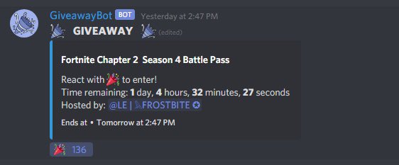 LethalEvil's tweet photo. Join our discord server( https://t.co/4kFRlVtiQd ) and react to the giveaway bot's message to enter the fortnite Chapter 2 Season 4 battlepass giveaway. https://t.co/xqudjx7woV