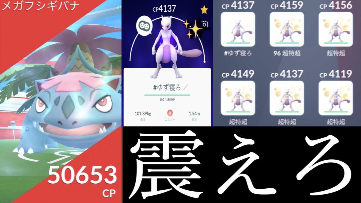 ট ইট র ゆずみん メガフシギバナ 俺の最強軍団の力思う存分味わってくれ ポケモンgo T Co Ywvw6xuyi5 震えろ ポケモンgo メガシンカ メガフシギバナ シャドウミュウツー サイコブレイク