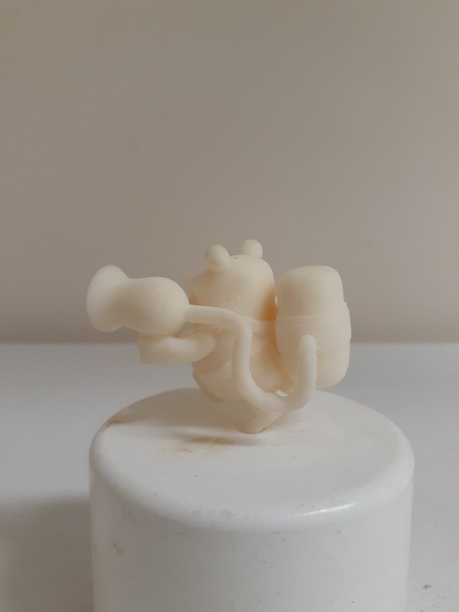 Alex_Ronay's tweet photo. Just a little bit of cleanup to do after the @Elegoo_Official did most of the work. I love making my own toys! #toys #elegoo #3Dprinting #spacebrawl https://t.co/cIzyAe5Km8
